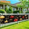 Christmas Bells Banner, Winter Holiday Party Design, Polyester Outdoor Garden Porch Fence Wall Indoor Christmas New Year Decoration