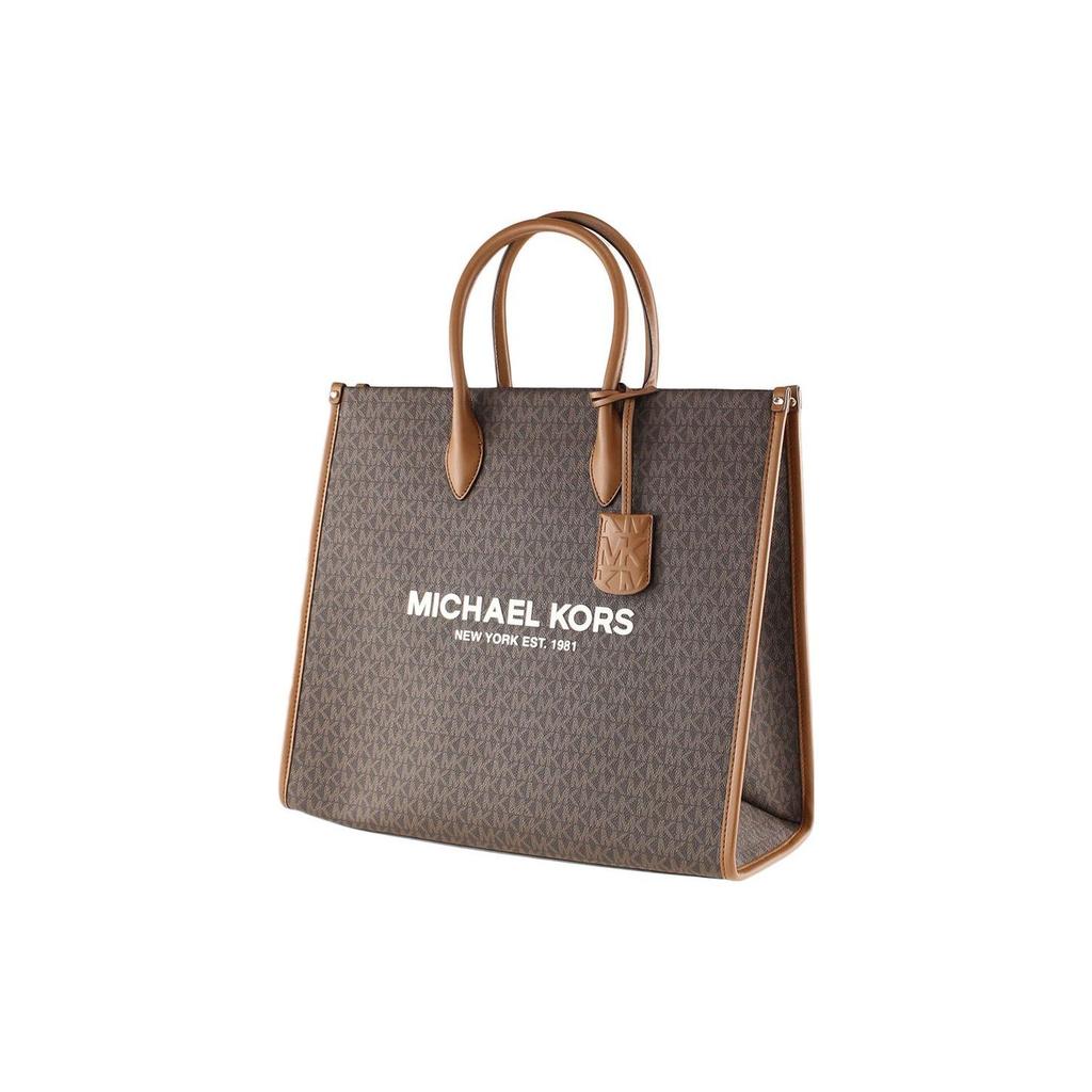 Michael Kors MK Mirella Сумка-тоут с принтом-монограммой Съемный плечевой ремень Женская сумка-тоут Коричневый 35F2G7ZT3B-BROWN