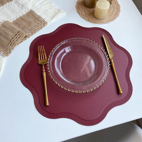 Искусственная кожа салфетки термоизоляционные салфетки термостойкие салфетки для стола легко чистящиеся цветочные