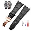 Верхний слой Натуральная Кожа Ремешок для Часов для AP Audemars 15400 15703 Royal Oak Offshore Серии Мужской 26 мм Черный Коричневый Ремешки