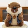 Super Cute Vest Groundhog Plush Toy Scratching Doll Doll Children Soothing Doll Home Ornament