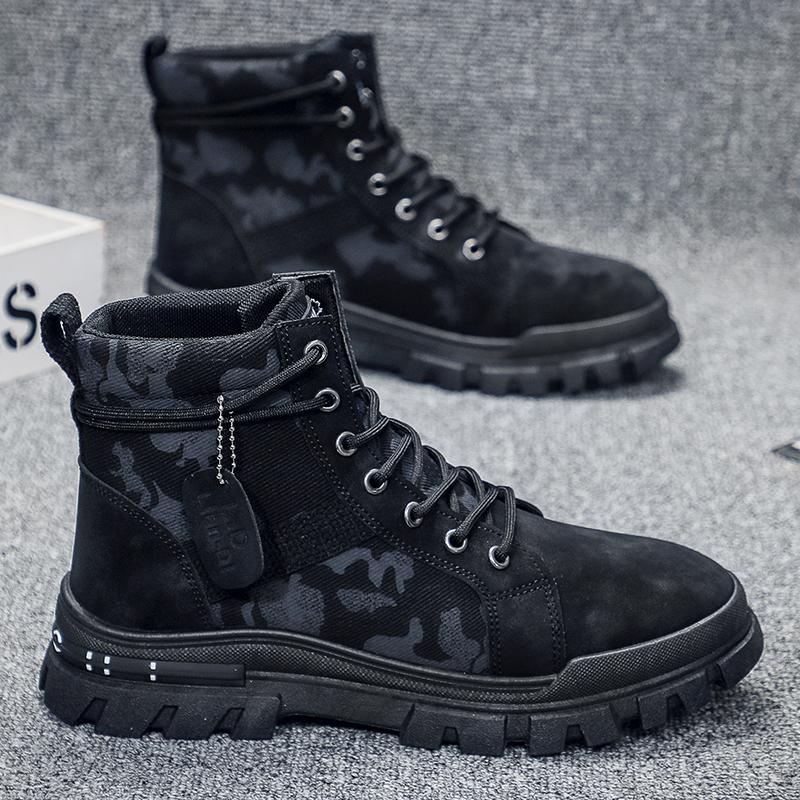 Martin Boots Men's Autumn 2024 New High-top British Style Retro Outdoor Leisure Sports Non-slip Large-size Tooling Boots