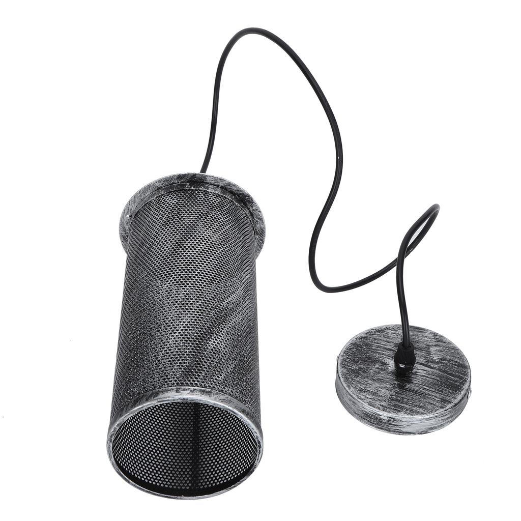 Абажур из сетки в индустриальном стиле E27, подвесной светильник из железа для бара, кафе, AC85‑265VRetro Silver