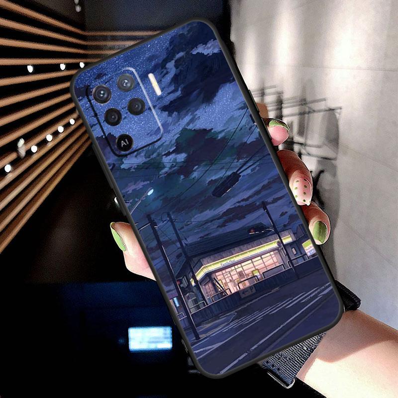 Чехол для телефона Manga Anime Street для Oppo A5 Pro A15 A17 A57 A77 A18 A38 A58 A78 A98 A94 A74 A54 A16 A76 A96 A40 A60 A80