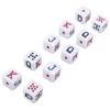Набор из 10 игральных костей 16 мм, пластиковые 6-гранные кубики с цифрами JQK для настольных игр, белые