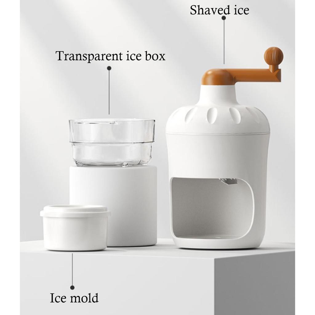 Ручная льдорезка, портативная снегогенератор с отделением для льда, небольшая ручная машина для приготовления смузи с рукояткой, измельчитель снежного льда для пикников на открытом воздухе