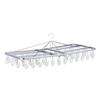 Nishida Square Hanger ZG-46S SP with 46 Clothes Clips, White, 80 X 28 X 35 Cm, Large, Wide, Metal