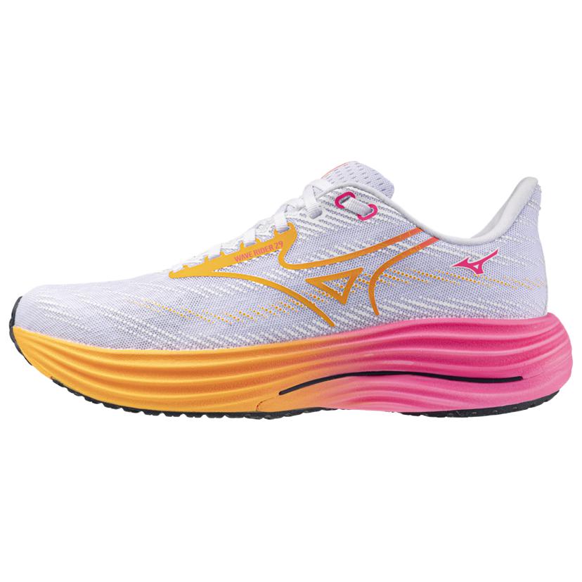 Mizuno Кроссовки для бега WAVE RIDER 29 Унисекс Белый Оранжевый Розовый J1GC259302