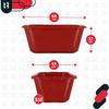 KOTARBAU® Rectangular Garden Construction Container Mortar Container 55 L Red Set of 3
