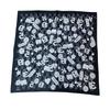 Used CHANELscarf Black/white Silk Women