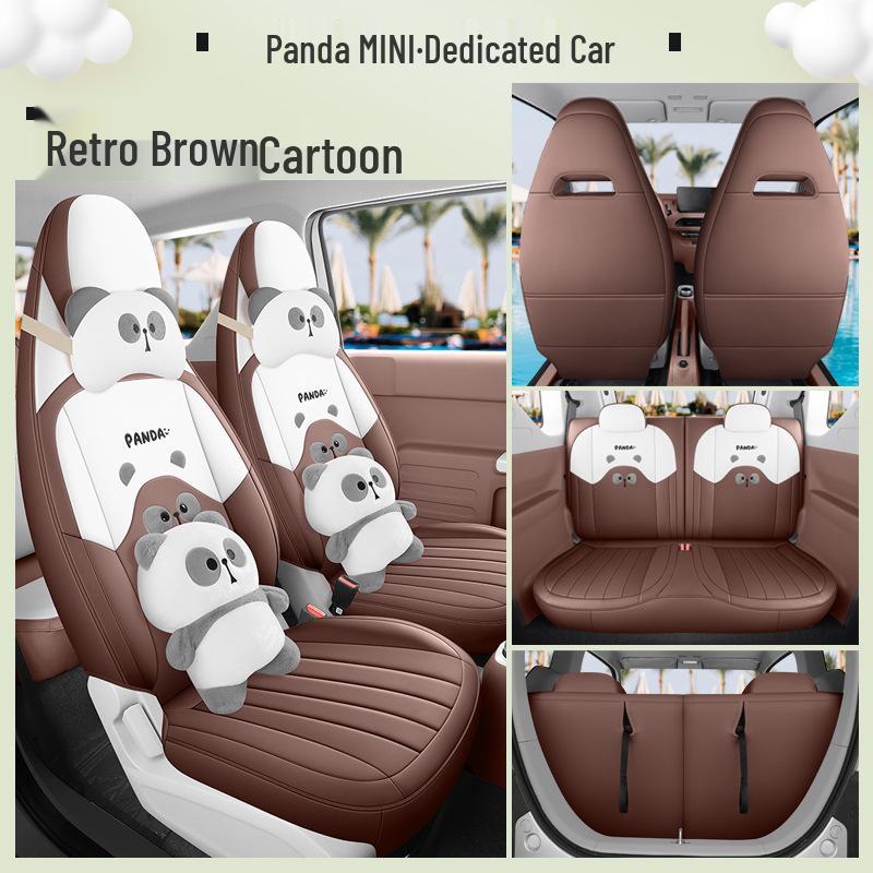 Cute 2023 Panda Mini Seat Cover for Women - All-Season, Full Coverage Car Cushion