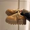Aphixta Женские Повседневные Кроссовки Ботинки Обувь Женская Шнуровка Платформа Увеличение Роста Современные Ботинки Массивная Подошва Хаки Ботильоны