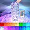 Factory Fast Delivery Free Sample Led Rose Crystal Table Lamp 3 Colors Rgb 16 Colors With Remote Control Touch