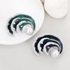 Fashionable Enamel Drip Oil Wave Brooch Retro Pearl Brooch Women's Clothing Accessories Corsage Accessories