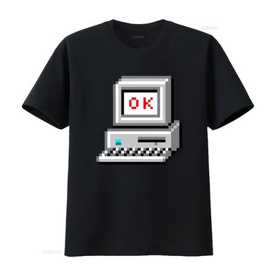 Ретро Компьютер OK Печать Футболка Винтажный Стиль для Фанатов Radiohead винтажный Стиранный Дышащий дизайнерская одежда уличная мода