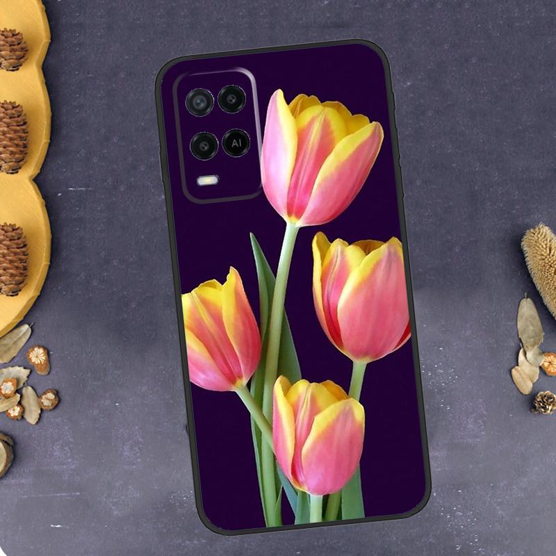 Чехол для телефона Цветок тюльпана для Oppo A79 A18 A38 A58 A78 A98 A17 A40 A60 A80 A16 A76 A96 A15 A74 A94 A54 A77