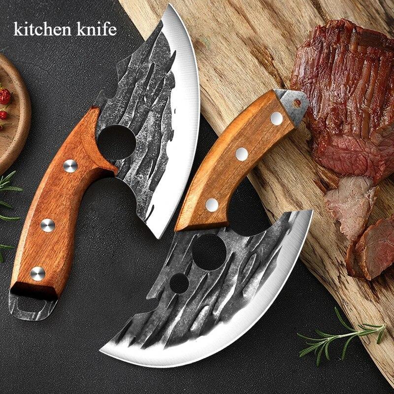 Нож ручной ковки Мини кухонный нож Бытовой нож для разделки мяса Нож для разделки рыбы Нож для разделки мяса