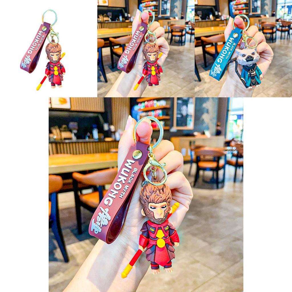 Fun Black Myth Wukong Keychain Durable Silicone Material Perfect For Everyday Use