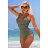 CHARMLEAKS One Piece Swimsuit Women Spaghetti Strap  V Collar Bathing Suit Sexy Monokini Swimwear S-XL