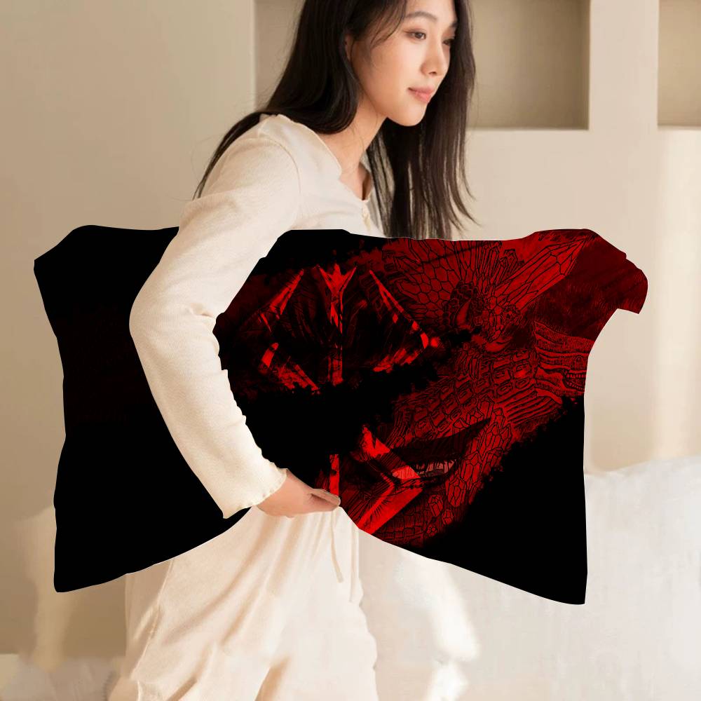 Классическое Темное Аниме B-Berserk Подушка-Полотенце Из Полиэстера Нескользящая Мультяшный Стиль Дышащая Стирка Подушки Для Домашнего Использования