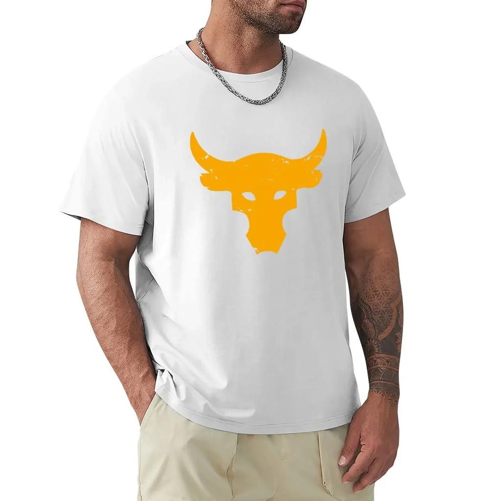 Футболка Brahma Bull The Rock Project Gym Men O-neck 100% Cotton Tshirts Tee Top