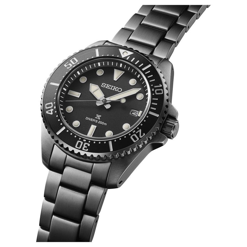 Seiko Коллекция Prospe Водонепроницаемые 200M Солнечные Кварцевые Часы с Браслетом из Нержавеющей Стали SNE599P1