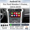 Для Ford Mondeo 5 Fusion 2014-2019 Автомагнитола Мультимедийный Плеер 9" QLED IPS Сенсорный Экран GPS Навигация Беспроводной CarPlay Android BT 4G