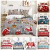 Комплект постельного белья с 3D цифровым принтом на рождественскую тематику, пуховый пододеяльник, 2/3 предмета, полноразмерные быстросохнущие тканевые постельные принадлежности из Австралии, ЕС, Германии, США и Великобритании