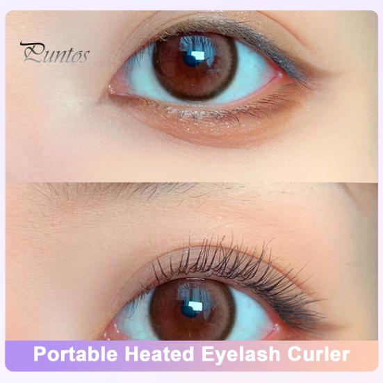 Electric Heated Eyelash Curler Anti-Burn Heated Lash Curler Fast Heating Eyelash Tool Rechargeable Lash Clipper for All Eye Shapes