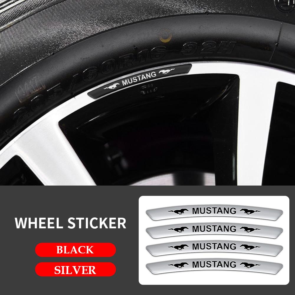 Aluminum Car Badge Wheel Rim Hub Sticker For Ford Fiesta Focus Kuga Mondeo Ranger Mk4 Explorer Fusion Mustang Auto Accessories