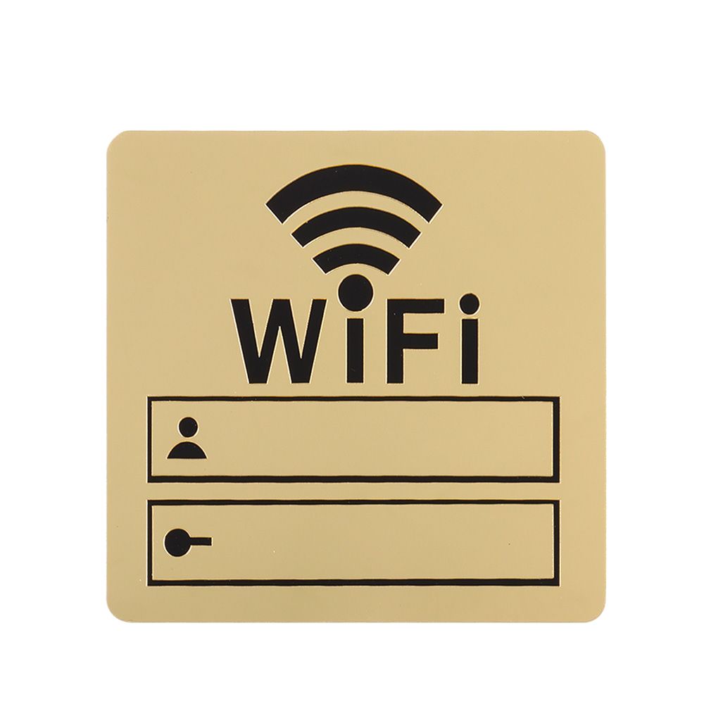 Self Adhesive WIFI Sign 3D Handwriting Account and Password Wifi Notice Board Wall Sticker