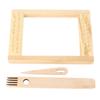 Wooden Weaving Machine with Needle and Pick Stick Dense Column Beginners Knitting Frame for