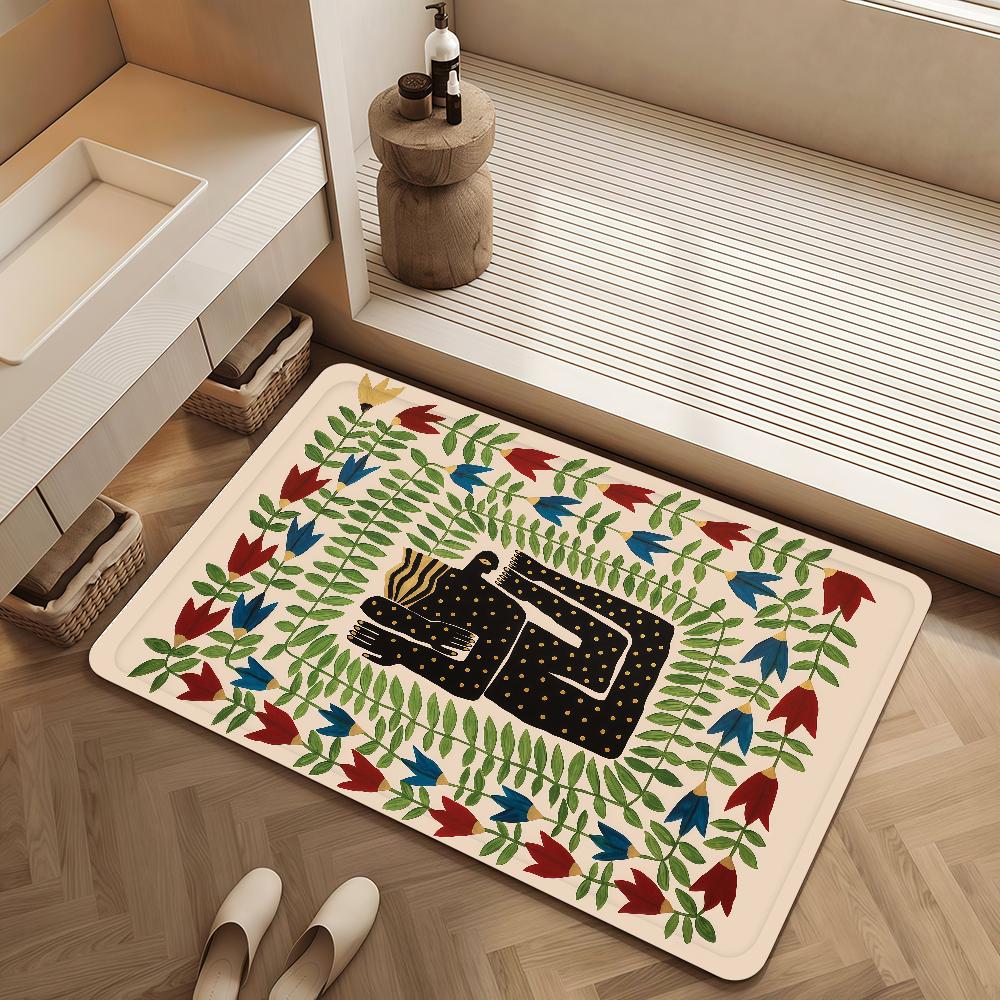 Door Animal Mat Bedside J-Joao Entrance Bath Floor Decoration Corridor Door Mat Carpet Incerti Art Living Room Balcony