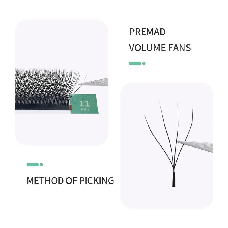 GLAMLASH 4D5D W Shaped Eyelash Extension Premade Volume Fans W Style Lashes Faux Mink Soft Easy Faning Natural Lashes