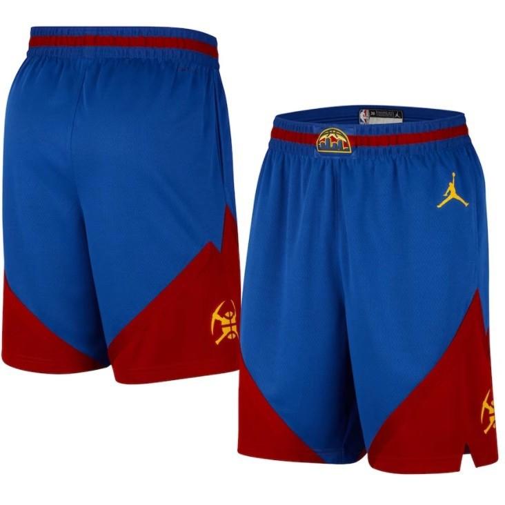 NBA Nuggets men's basketball pants Jokic Murray city edition nba Sports training and competition shorts, heat-sealed version