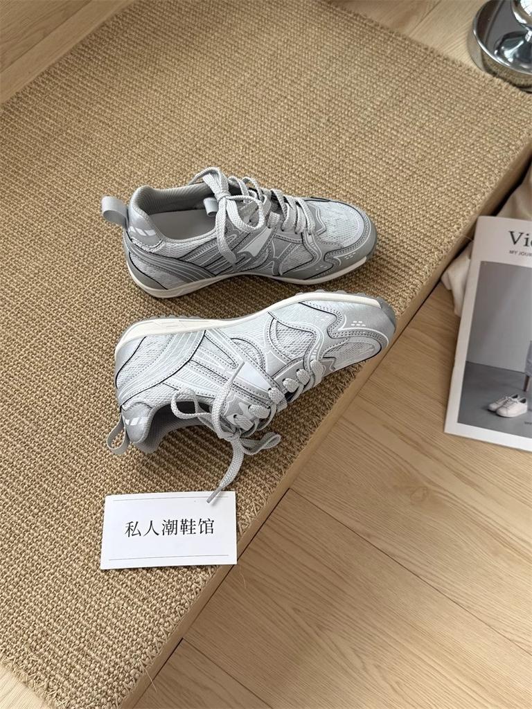 Lan Cabinet популярные кроссовки на толстой подошве, обувь «папины кроссовки», весна-лето 2025, новые сетчатые дышащие ретро удобные спортивные туфли на платформе для женщин