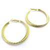 [L8746] - Triple Golden 'Choréographie' Hoop Earrings Ø 40 Mm