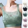 New Sexy French Lace Bra Beautiful Back Anti-exposure Breathable Wire-free Push-up Underwear Women's Tank Top Bra