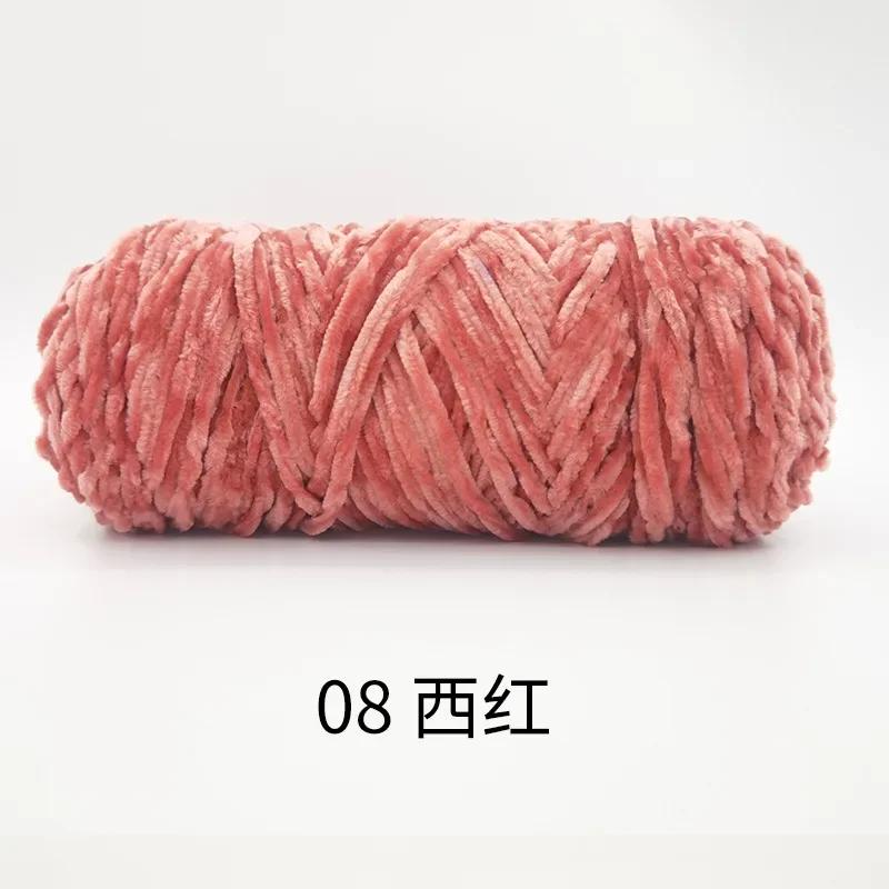 Пряжа из хеннели-бархата 4 мм, шерсть для вязания, толстая, теплая, для вязания крючком и спицами, хлопковая, детская шерсть, для DIY, ручного вязания, свитера, носков, шапки