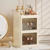 2/3 Layer Makeup Storage Box,Large Capacity Transparent Dressing Table Storage Rack,Dust-proof Cosmetic Organizer for Home