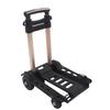 Folding Hand Trolley with 4 Silent Wheels Adjustable Pull Cart for Luggage Shopping 88lb Load Capacity