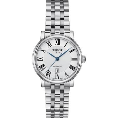 Женские автоматические часы TISSOT Carson Premium с браслетом [Официальный импорт] T1222071103300, Серебристый циферблат