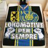 Lokomotive Leipzig Print Flannel Blanket, High quality Comfortable for All Seasons, Home Decor, Warmth and Comfort, Perfect for Christmas Gifts71