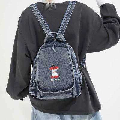 Джинсовый Ретро Мини Рюкзак для Женщин Высококачественная Винтажная Сумка через Плечо Конвертируемый Дневной Рюкзак Дизайнерский Повседневный Модный Рюкзак