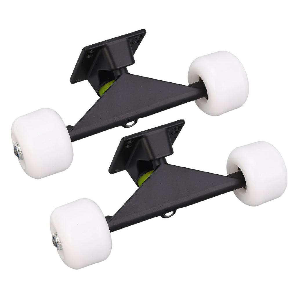 2PCS   Trucks Set with 4 Wheels Aluminum Alloy 5 Inch Shock Absorption  board Truck for Replacement