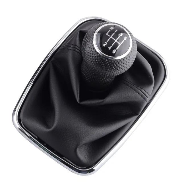 12 мм для Volkswagen VW Golf 4 IV MK4 GTI R32 Bora Jetta 5 / 6 Speed Black Frame Gear Shift Knob Gear Gear Gaiter Cover 1999-2004