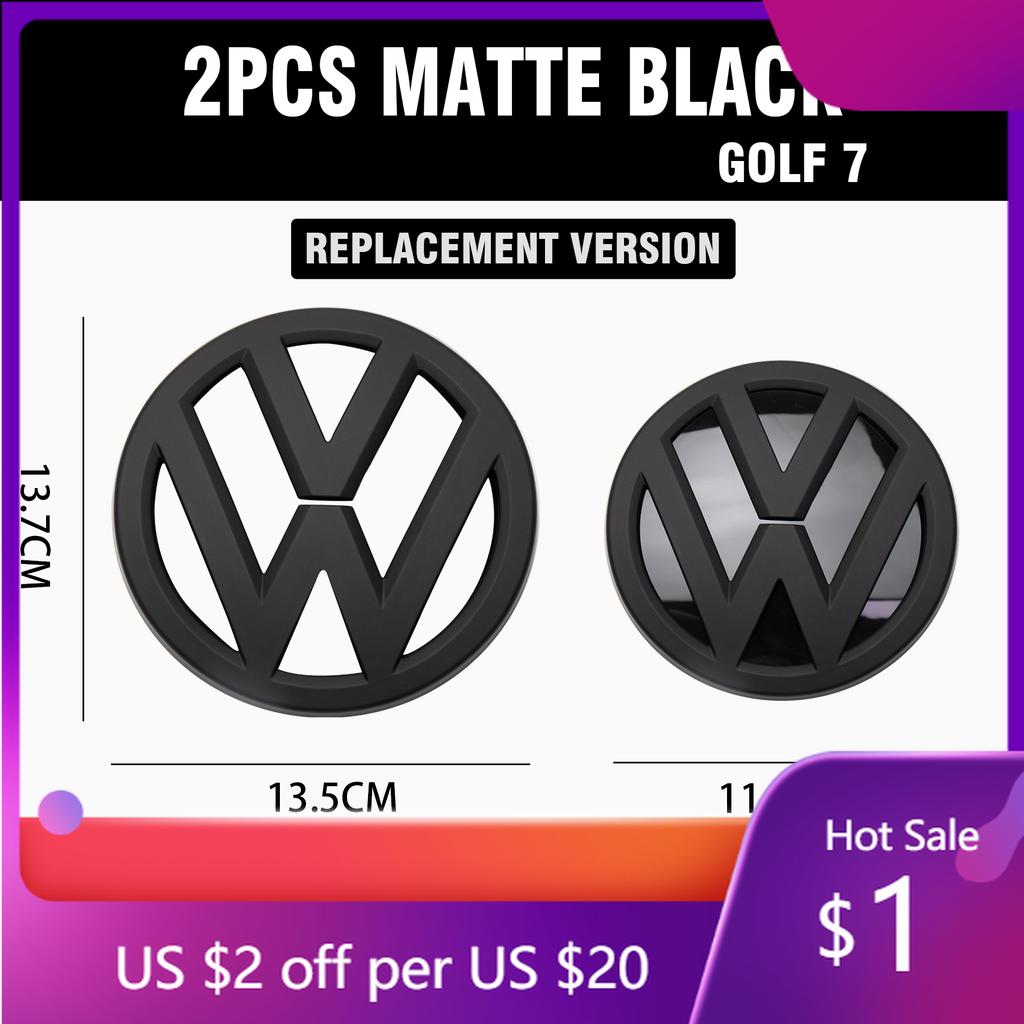 2026 Hot For VOLKSWAGEN VW 1/2Pcs Car Front Bonnet Grill Rear Trunk Emblem Logo Cover For Volkswagen VW Golf 7 MK7 2014 2015 201