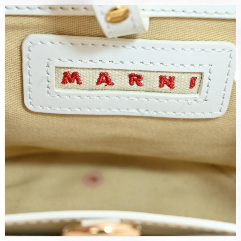Auth MARNI Tropicaria Micro Bag 2WAY Shoulder Bag Cotton Leather Ma6423ee Used