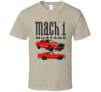 1970 Мустанг Мах Маслкар Поникар Подарок Футболка