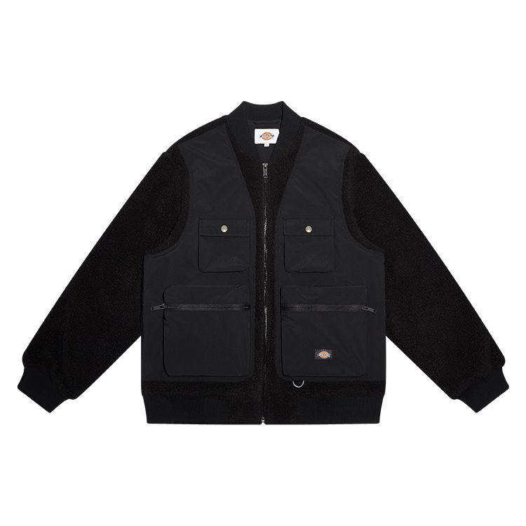 Dickies Однотонная Рабочая Куртка Пэчворк с Множеством Карманов Мужские куртки Черный DK009488BLK